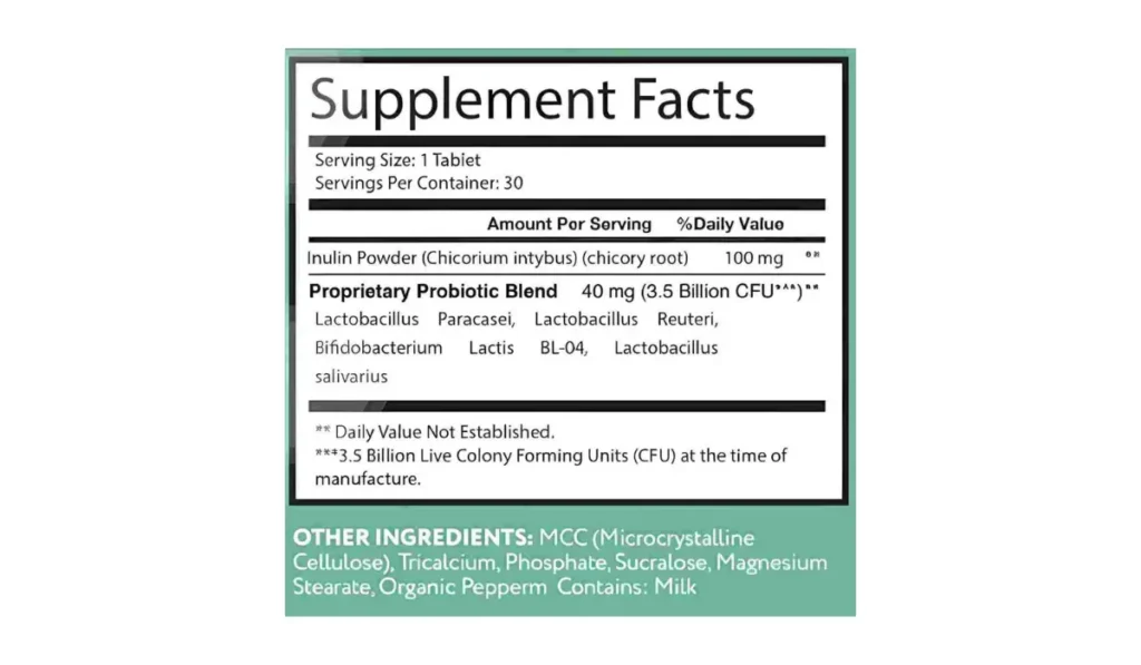 Oral Defense Ingredients